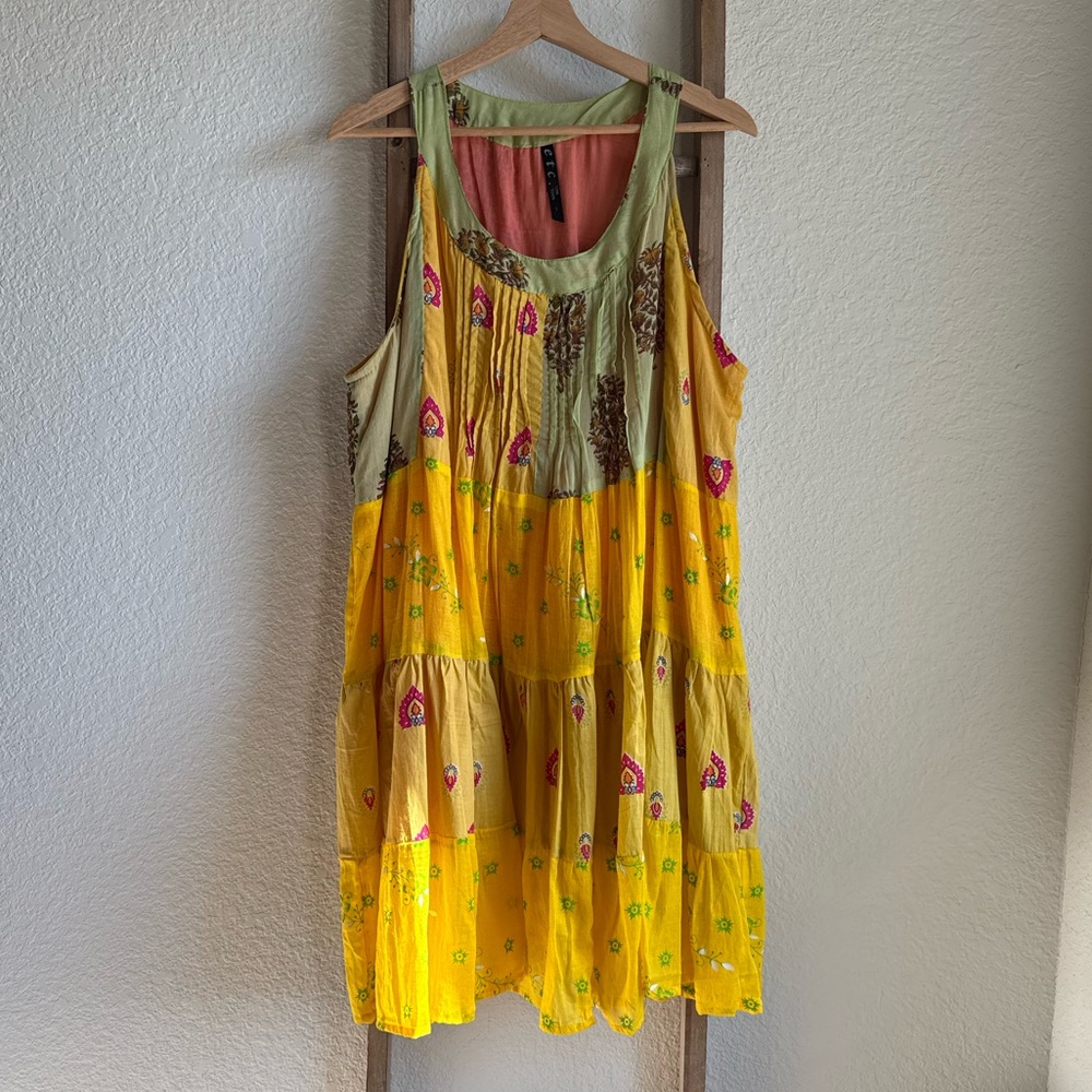 etc. Bohemian Two Tone Summer Dress Sz: Large